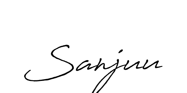 Once you've used our free online signature maker to create your best signature Antro_Vectra_Bolder style, it's time to enjoy all of the benefits that Sanjuu name signing documents. Sanjuu signature style 7 images and pictures png