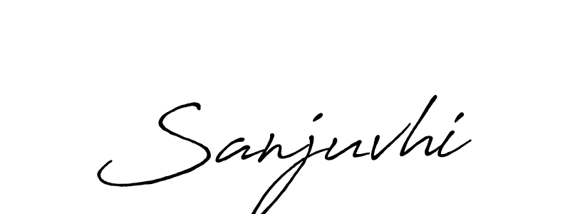 Use a signature maker to create a handwritten signature online. With this signature software, you can design (Antro_Vectra_Bolder) your own signature for name Sanjuvhi. Sanjuvhi signature style 7 images and pictures png