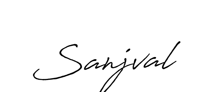 Sanjval stylish signature style. Best Handwritten Sign (Antro_Vectra_Bolder) for my name. Handwritten Signature Collection Ideas for my name Sanjval. Sanjval signature style 7 images and pictures png