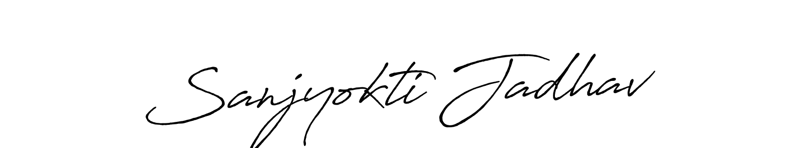 Also we have Sanjyokti Jadhav name is the best signature style. Create professional handwritten signature collection using Antro_Vectra_Bolder autograph style. Sanjyokti Jadhav signature style 7 images and pictures png