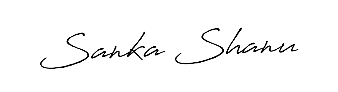 Create a beautiful signature design for name Sanka Shanu. With this signature (Antro_Vectra_Bolder) fonts, you can make a handwritten signature for free. Sanka Shanu signature style 7 images and pictures png