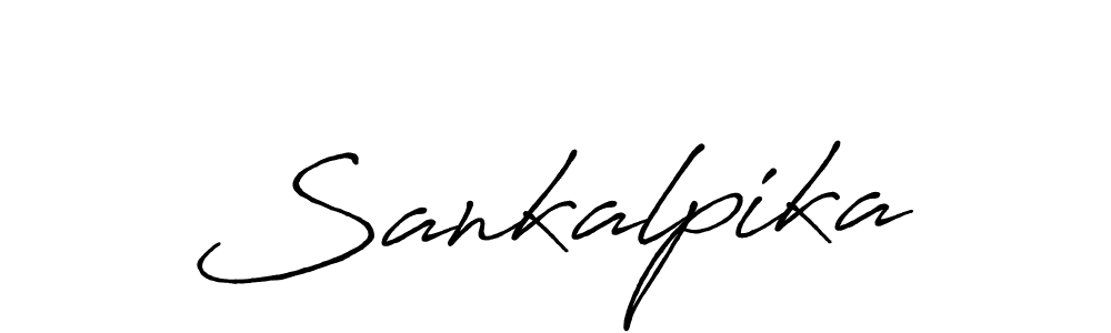 Create a beautiful signature design for name Sankalpika. With this signature (Antro_Vectra_Bolder) fonts, you can make a handwritten signature for free. Sankalpika signature style 7 images and pictures png