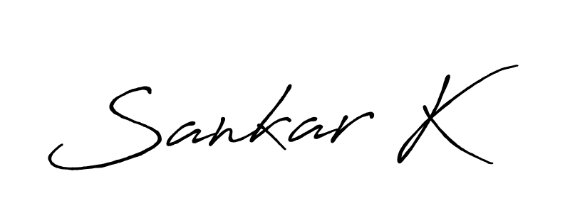 How to make Sankar K signature? Antro_Vectra_Bolder is a professional autograph style. Create handwritten signature for Sankar K name. Sankar K signature style 7 images and pictures png