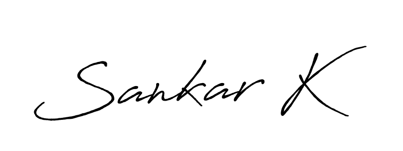 Use a signature maker to create a handwritten signature online. With this signature software, you can design (Antro_Vectra_Bolder) your own signature for name Sankar K. Sankar K signature style 7 images and pictures png