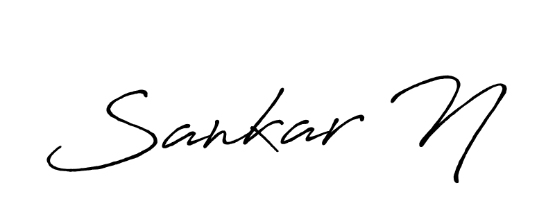 Use a signature maker to create a handwritten signature online. With this signature software, you can design (Antro_Vectra_Bolder) your own signature for name Sankar N. Sankar N signature style 7 images and pictures png
