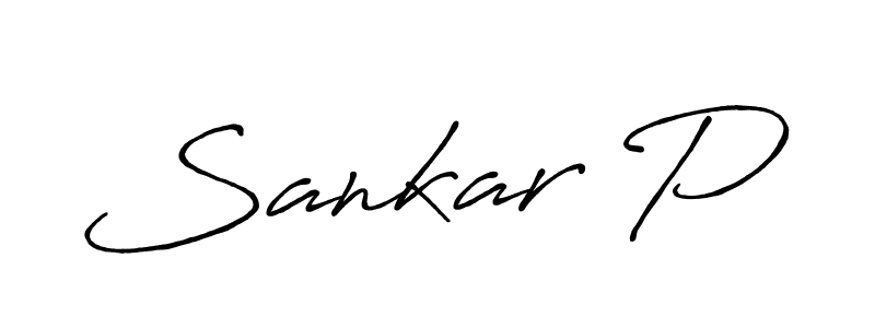 Create a beautiful signature design for name Sankar P. With this signature (Antro_Vectra_Bolder) fonts, you can make a handwritten signature for free. Sankar P signature style 7 images and pictures png