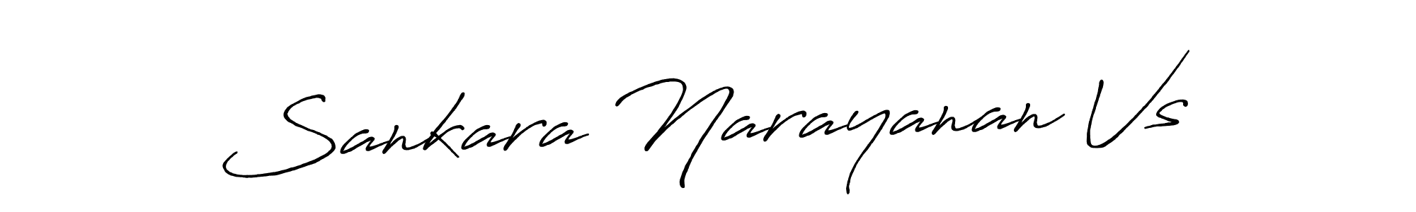 Create a beautiful signature design for name Sankara Narayanan Vs. With this signature (Antro_Vectra_Bolder) fonts, you can make a handwritten signature for free. Sankara Narayanan Vs signature style 7 images and pictures png