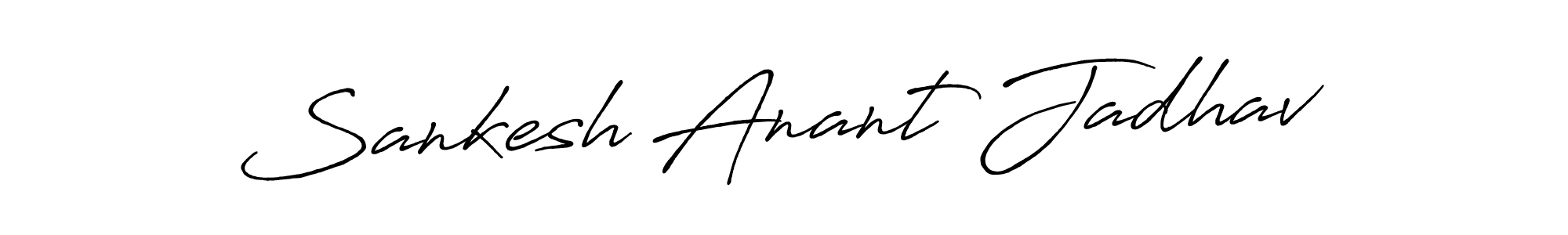 This is the best signature style for the Sankesh Anant Jadhav name. Also you like these signature font (Antro_Vectra_Bolder). Mix name signature. Sankesh Anant Jadhav signature style 7 images and pictures png