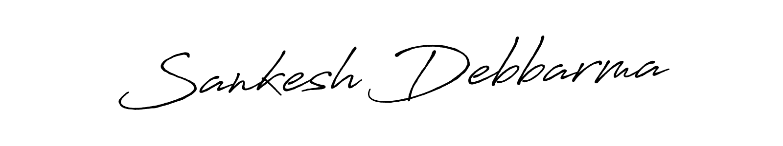 How to make Sankesh Debbarma name signature. Use Antro_Vectra_Bolder style for creating short signs online. This is the latest handwritten sign. Sankesh Debbarma signature style 7 images and pictures png