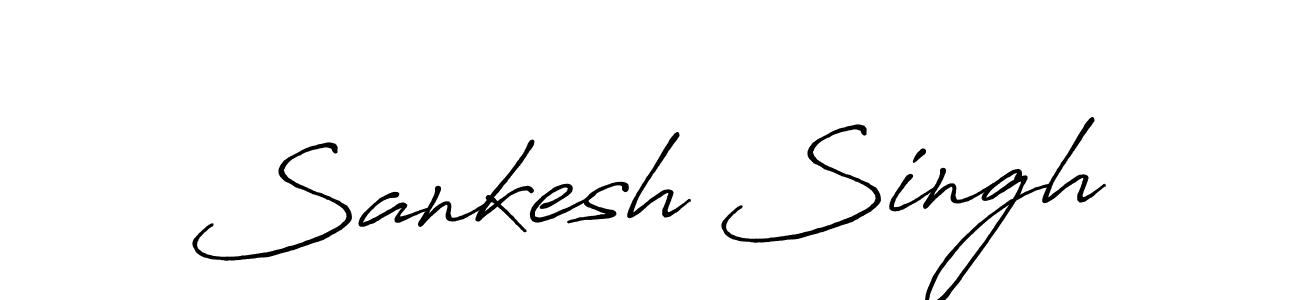 How to Draw Sankesh Singh signature style? Antro_Vectra_Bolder is a latest design signature styles for name Sankesh Singh. Sankesh Singh signature style 7 images and pictures png