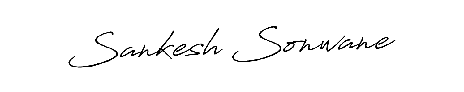 This is the best signature style for the Sankesh Sonwane name. Also you like these signature font (Antro_Vectra_Bolder). Mix name signature. Sankesh Sonwane signature style 7 images and pictures png