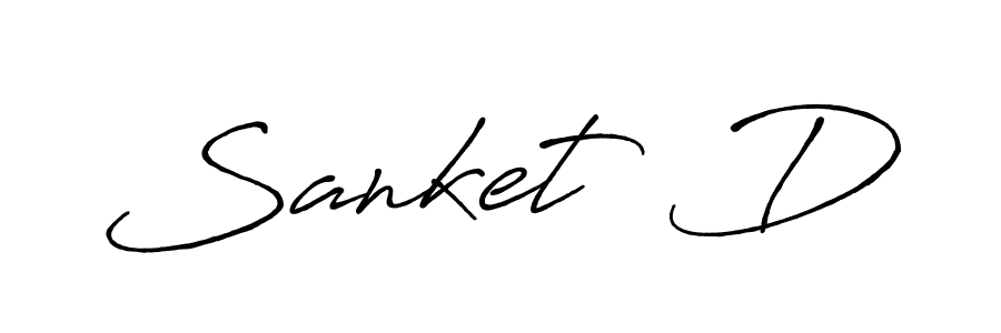 How to make Sanket  D name signature. Use Antro_Vectra_Bolder style for creating short signs online. This is the latest handwritten sign. Sanket  D signature style 7 images and pictures png