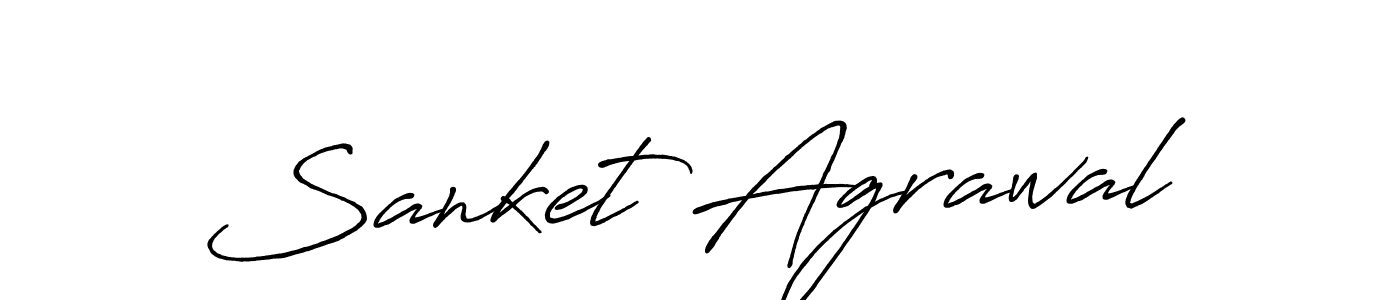 Design your own signature with our free online signature maker. With this signature software, you can create a handwritten (Antro_Vectra_Bolder) signature for name Sanket Agrawal. Sanket Agrawal signature style 7 images and pictures png