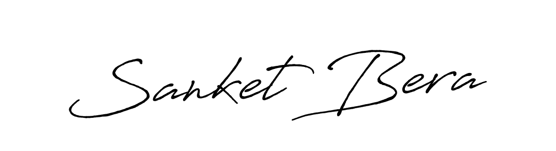 How to make Sanket Bera name signature. Use Antro_Vectra_Bolder style for creating short signs online. This is the latest handwritten sign. Sanket Bera signature style 7 images and pictures png