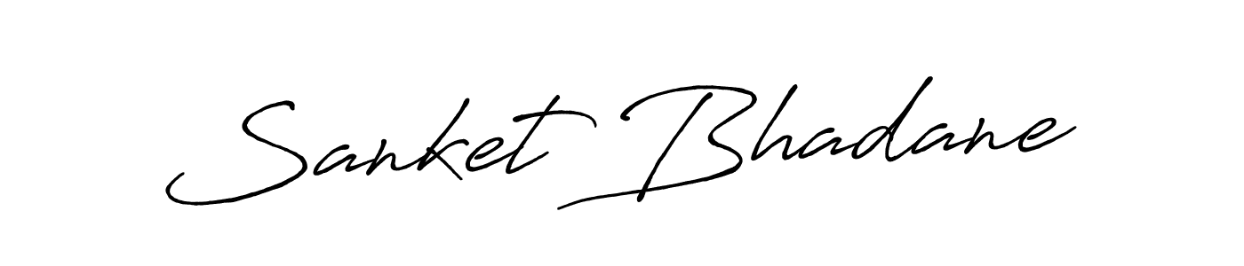 Make a beautiful signature design for name Sanket Bhadane. With this signature (Antro_Vectra_Bolder) style, you can create a handwritten signature for free. Sanket Bhadane signature style 7 images and pictures png