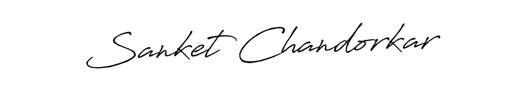 Make a beautiful signature design for name Sanket Chandorkar. With this signature (Antro_Vectra_Bolder) style, you can create a handwritten signature for free. Sanket Chandorkar signature style 7 images and pictures png