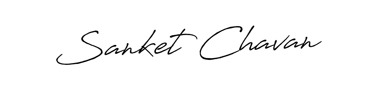 Create a beautiful signature design for name Sanket Chavan. With this signature (Antro_Vectra_Bolder) fonts, you can make a handwritten signature for free. Sanket Chavan signature style 7 images and pictures png