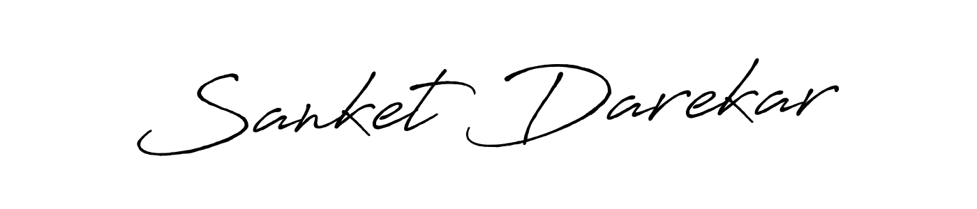 How to make Sanket Darekar name signature. Use Antro_Vectra_Bolder style for creating short signs online. This is the latest handwritten sign. Sanket Darekar signature style 7 images and pictures png