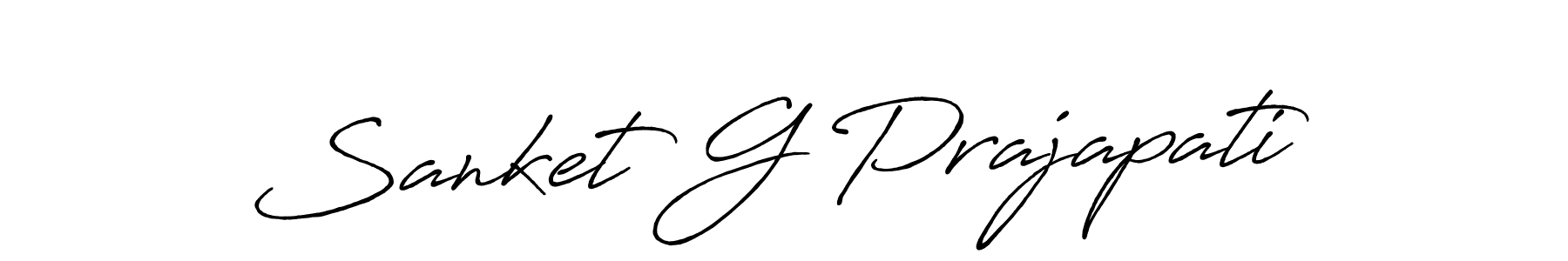 This is the best signature style for the Sanket G Prajapati name. Also you like these signature font (Antro_Vectra_Bolder). Mix name signature. Sanket G Prajapati signature style 7 images and pictures png