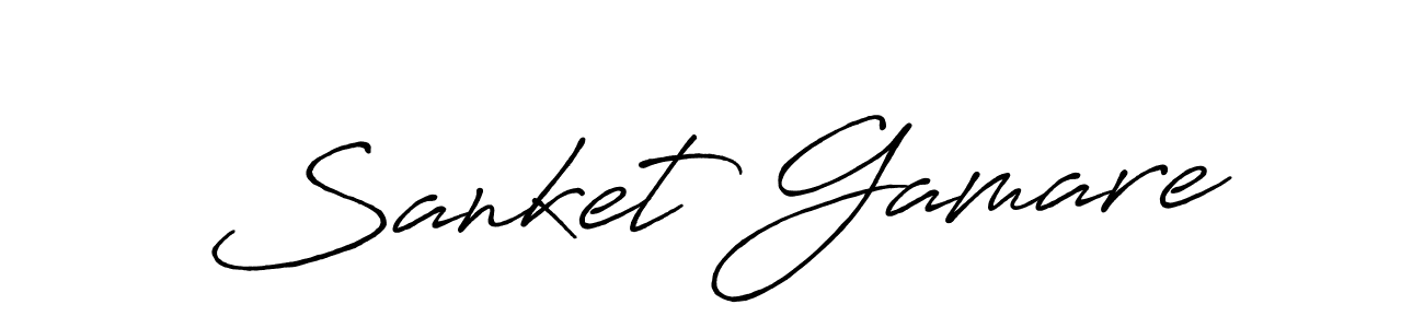 Antro_Vectra_Bolder is a professional signature style that is perfect for those who want to add a touch of class to their signature. It is also a great choice for those who want to make their signature more unique. Get Sanket Gamare name to fancy signature for free. Sanket Gamare signature style 7 images and pictures png