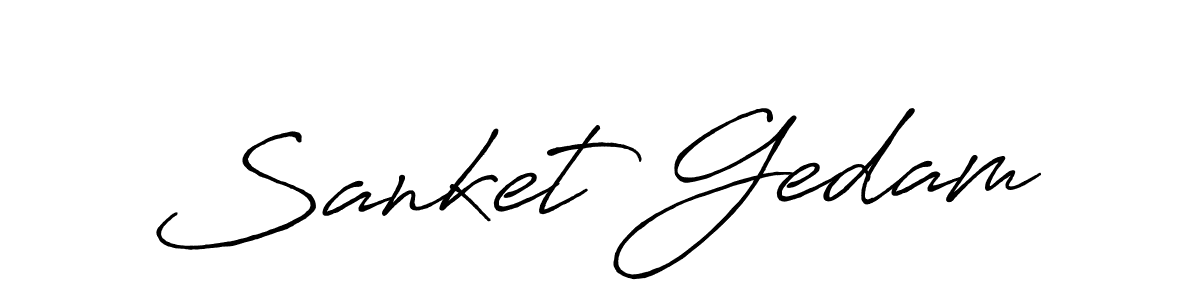 Design your own signature with our free online signature maker. With this signature software, you can create a handwritten (Antro_Vectra_Bolder) signature for name Sanket Gedam. Sanket Gedam signature style 7 images and pictures png