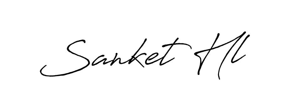 Also we have Sanket Hl name is the best signature style. Create professional handwritten signature collection using Antro_Vectra_Bolder autograph style. Sanket Hl signature style 7 images and pictures png
