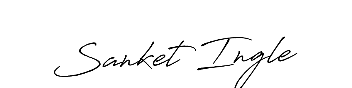 Design your own signature with our free online signature maker. With this signature software, you can create a handwritten (Antro_Vectra_Bolder) signature for name Sanket Ingle. Sanket Ingle signature style 7 images and pictures png