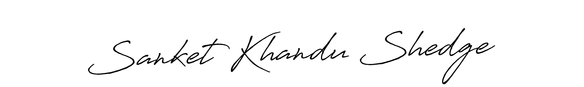 Also we have Sanket Khandu Shedge name is the best signature style. Create professional handwritten signature collection using Antro_Vectra_Bolder autograph style. Sanket Khandu Shedge signature style 7 images and pictures png