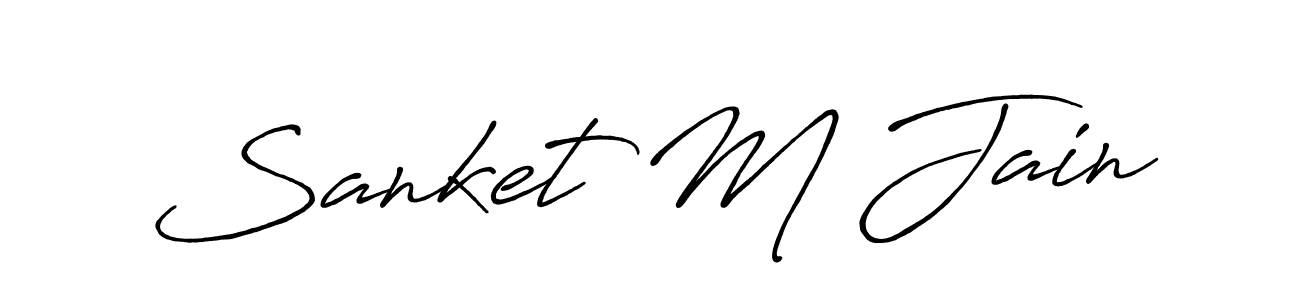 This is the best signature style for the Sanket M Jain name. Also you like these signature font (Antro_Vectra_Bolder). Mix name signature. Sanket M Jain signature style 7 images and pictures png