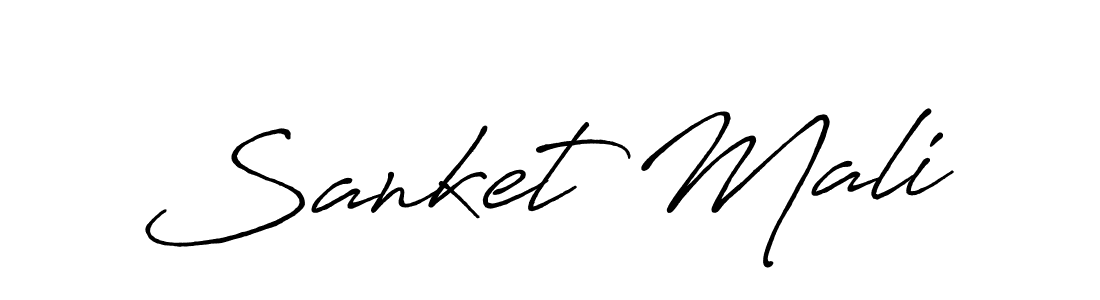 Make a beautiful signature design for name Sanket Mali. With this signature (Antro_Vectra_Bolder) style, you can create a handwritten signature for free. Sanket Mali signature style 7 images and pictures png