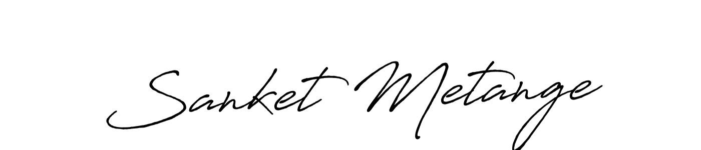 Also we have Sanket Metange name is the best signature style. Create professional handwritten signature collection using Antro_Vectra_Bolder autograph style. Sanket Metange signature style 7 images and pictures png