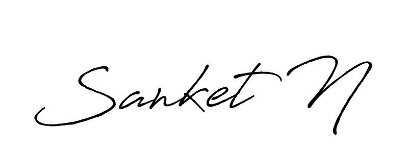 It looks lik you need a new signature style for name Sanket N. Design unique handwritten (Antro_Vectra_Bolder) signature with our free signature maker in just a few clicks. Sanket N signature style 7 images and pictures png