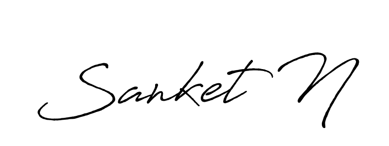 It looks lik you need a new signature style for name Sanket N. Design unique handwritten (Antro_Vectra_Bolder) signature with our free signature maker in just a few clicks. Sanket N signature style 7 images and pictures png