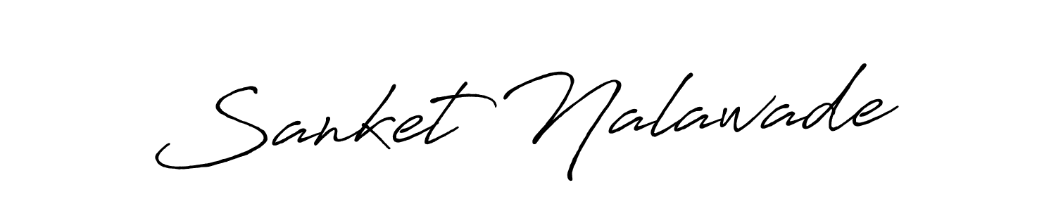 Design your own signature with our free online signature maker. With this signature software, you can create a handwritten (Antro_Vectra_Bolder) signature for name Sanket Nalawade. Sanket Nalawade signature style 7 images and pictures png