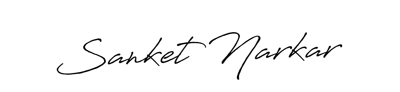 Sanket Narkar stylish signature style. Best Handwritten Sign (Antro_Vectra_Bolder) for my name. Handwritten Signature Collection Ideas for my name Sanket Narkar. Sanket Narkar signature style 7 images and pictures png