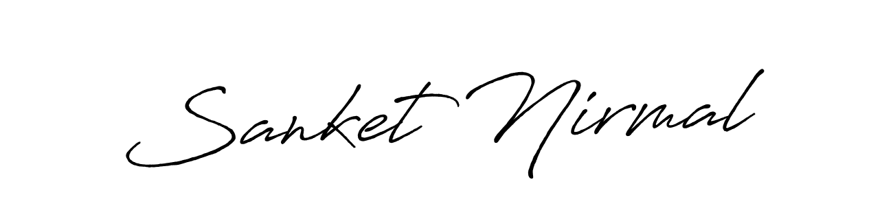 How to make Sanket Nirmal signature? Antro_Vectra_Bolder is a professional autograph style. Create handwritten signature for Sanket Nirmal name. Sanket Nirmal signature style 7 images and pictures png