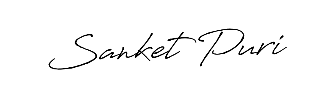 Design your own signature with our free online signature maker. With this signature software, you can create a handwritten (Antro_Vectra_Bolder) signature for name Sanket Puri. Sanket Puri signature style 7 images and pictures png