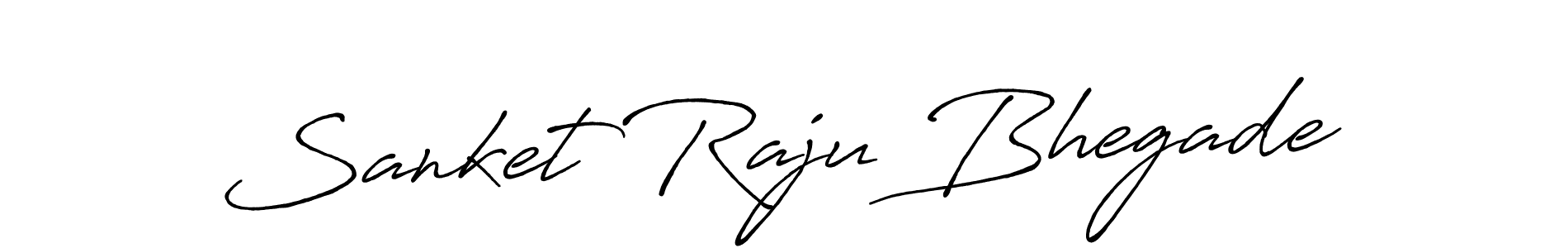 Use a signature maker to create a handwritten signature online. With this signature software, you can design (Antro_Vectra_Bolder) your own signature for name Sanket Raju Bhegade. Sanket Raju Bhegade signature style 7 images and pictures png