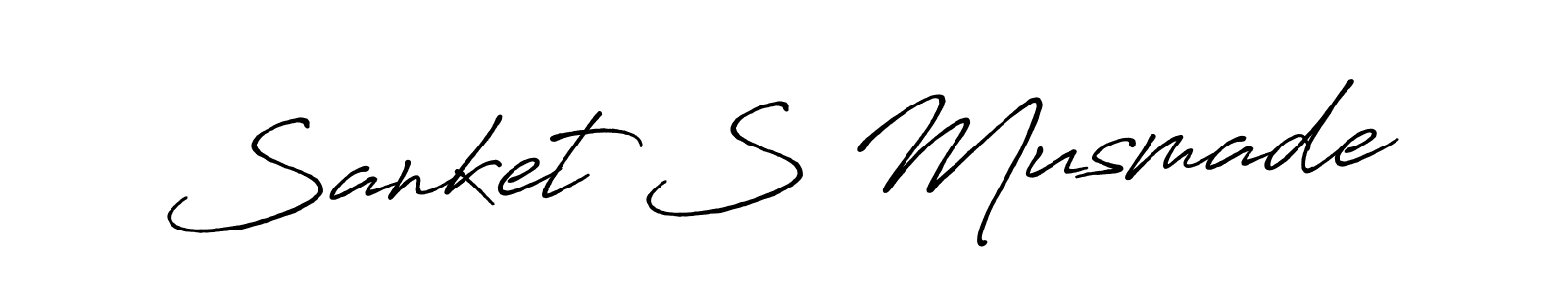 This is the best signature style for the Sanket S Musmade name. Also you like these signature font (Antro_Vectra_Bolder). Mix name signature. Sanket S Musmade signature style 7 images and pictures png