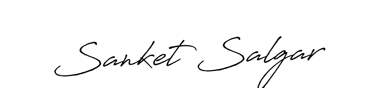 Make a beautiful signature design for name Sanket Salgar. With this signature (Antro_Vectra_Bolder) style, you can create a handwritten signature for free. Sanket Salgar signature style 7 images and pictures png