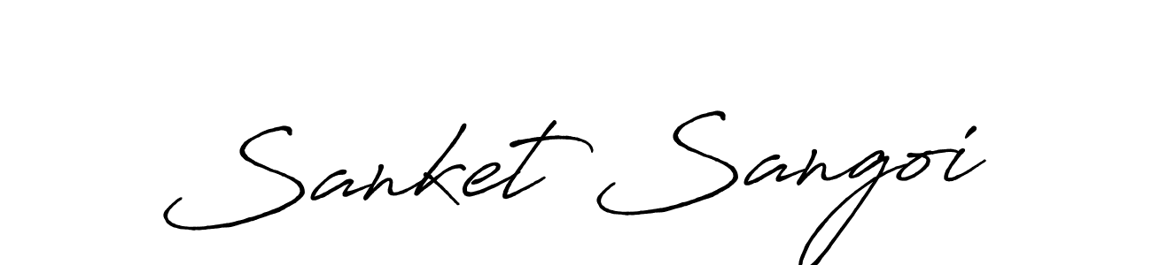 Design your own signature with our free online signature maker. With this signature software, you can create a handwritten (Antro_Vectra_Bolder) signature for name Sanket Sangoi. Sanket Sangoi signature style 7 images and pictures png