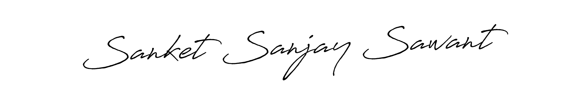 Antro_Vectra_Bolder is a professional signature style that is perfect for those who want to add a touch of class to their signature. It is also a great choice for those who want to make their signature more unique. Get Sanket Sanjay Sawant name to fancy signature for free. Sanket Sanjay Sawant signature style 7 images and pictures png