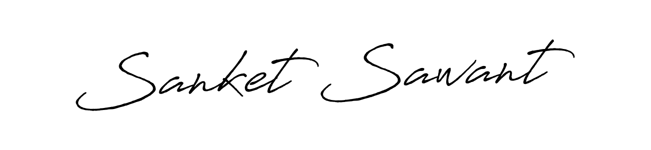 Make a beautiful signature design for name Sanket Sawant. With this signature (Antro_Vectra_Bolder) style, you can create a handwritten signature for free. Sanket Sawant signature style 7 images and pictures png