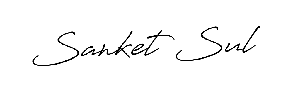 Sanket Sul stylish signature style. Best Handwritten Sign (Antro_Vectra_Bolder) for my name. Handwritten Signature Collection Ideas for my name Sanket Sul. Sanket Sul signature style 7 images and pictures png