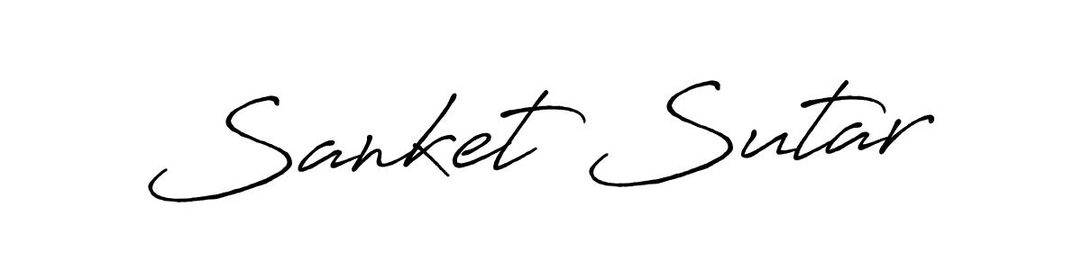Sanket Sutar stylish signature style. Best Handwritten Sign (Antro_Vectra_Bolder) for my name. Handwritten Signature Collection Ideas for my name Sanket Sutar. Sanket Sutar signature style 7 images and pictures png