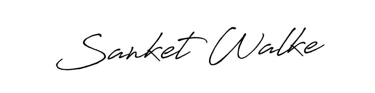 Use a signature maker to create a handwritten signature online. With this signature software, you can design (Antro_Vectra_Bolder) your own signature for name Sanket Walke. Sanket Walke signature style 7 images and pictures png