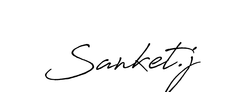 How to Draw Sanket.j signature style? Antro_Vectra_Bolder is a latest design signature styles for name Sanket.j. Sanket.j signature style 7 images and pictures png