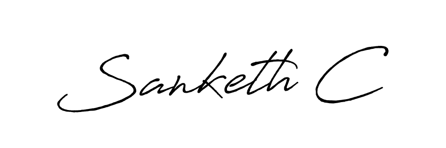 Also we have Sanketh C name is the best signature style. Create professional handwritten signature collection using Antro_Vectra_Bolder autograph style. Sanketh C signature style 7 images and pictures png