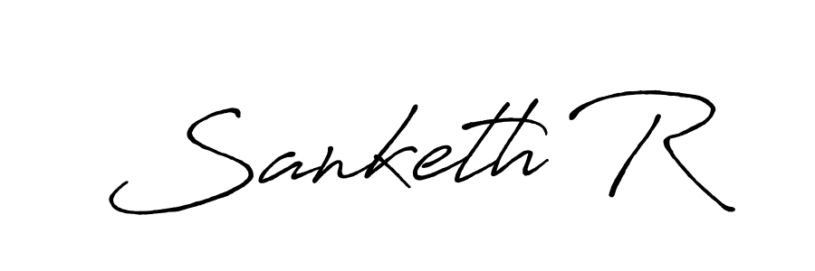 How to make Sanketh R signature? Antro_Vectra_Bolder is a professional autograph style. Create handwritten signature for Sanketh R name. Sanketh R signature style 7 images and pictures png
