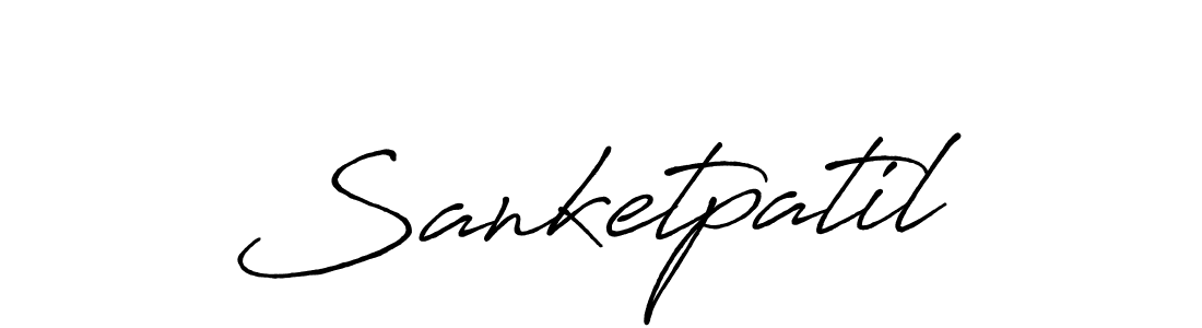 Sanketpatil stylish signature style. Best Handwritten Sign (Antro_Vectra_Bolder) for my name. Handwritten Signature Collection Ideas for my name Sanketpatil. Sanketpatil signature style 7 images and pictures png